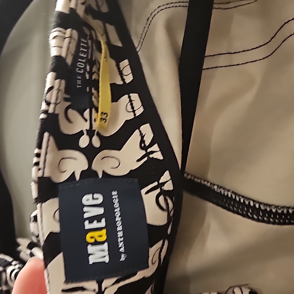 Maeve Ponte Crop size 33 Anthro Anthropologie poodle